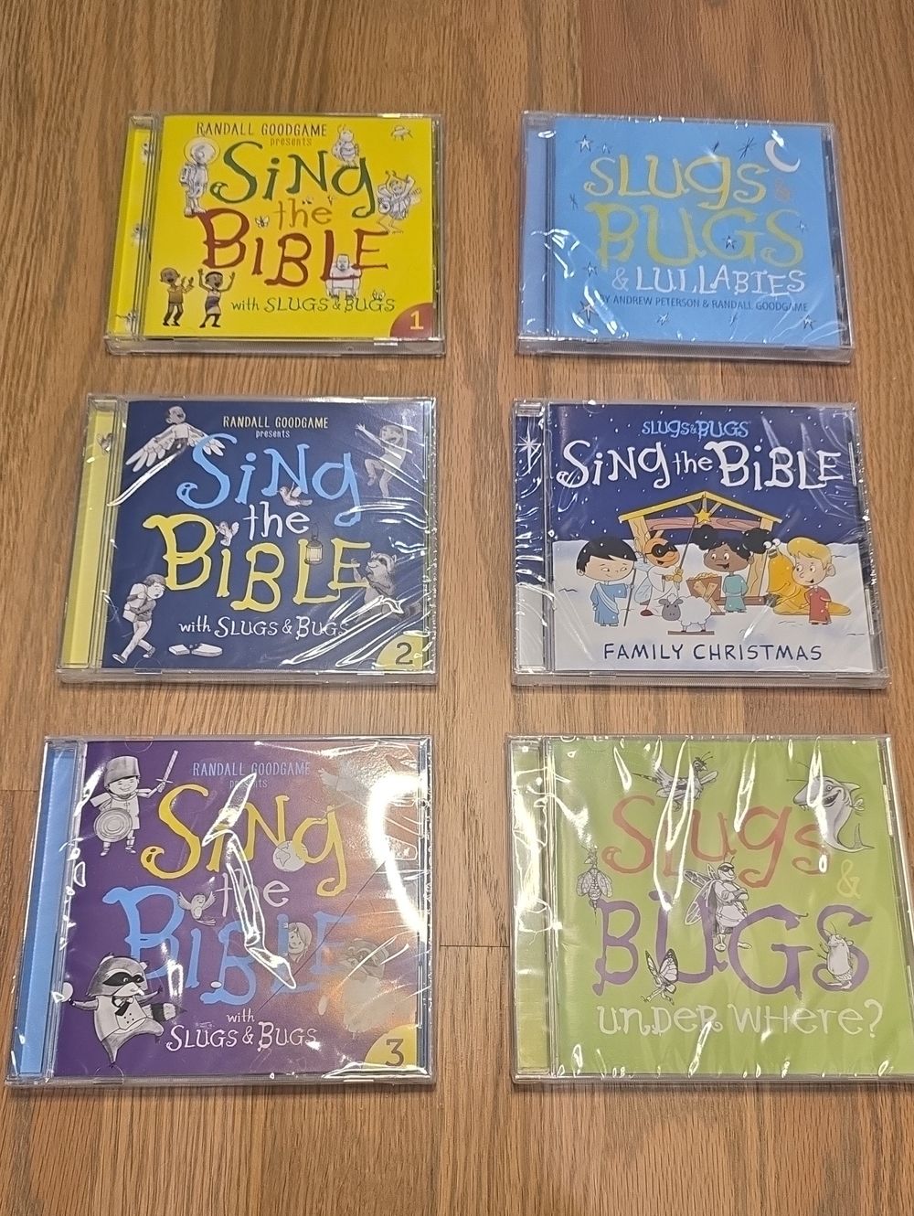 NWT 6 CD Slugs And Bugs Sing The Bible 1/2/3, Christmas, Under Where? Lullabies
